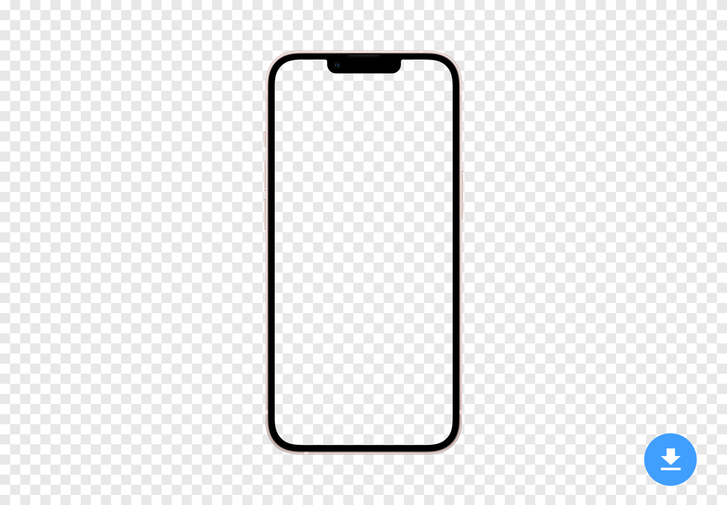 Free HD mockup of Apple iPhone 13 Mini (2021) in PNG and PSD image format with transparent background