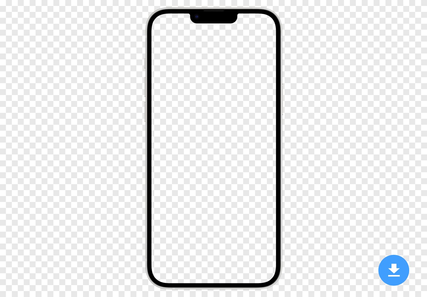 Maqueta HD gratuita de Apple iPhone 14 MAX (2022) en formato de imagen PNG y PSD con fondo transparente