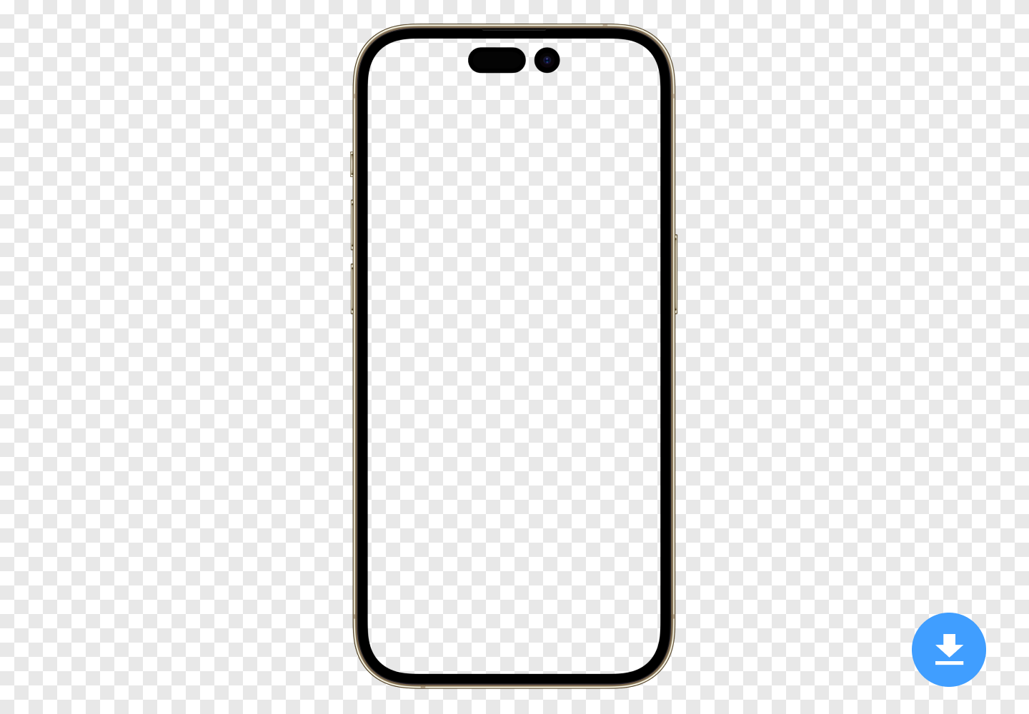 透明な背景を持つPNGおよびPSD画像形式のApple iPhone 14 PRO MAX (2022)の無料HDモックアップ