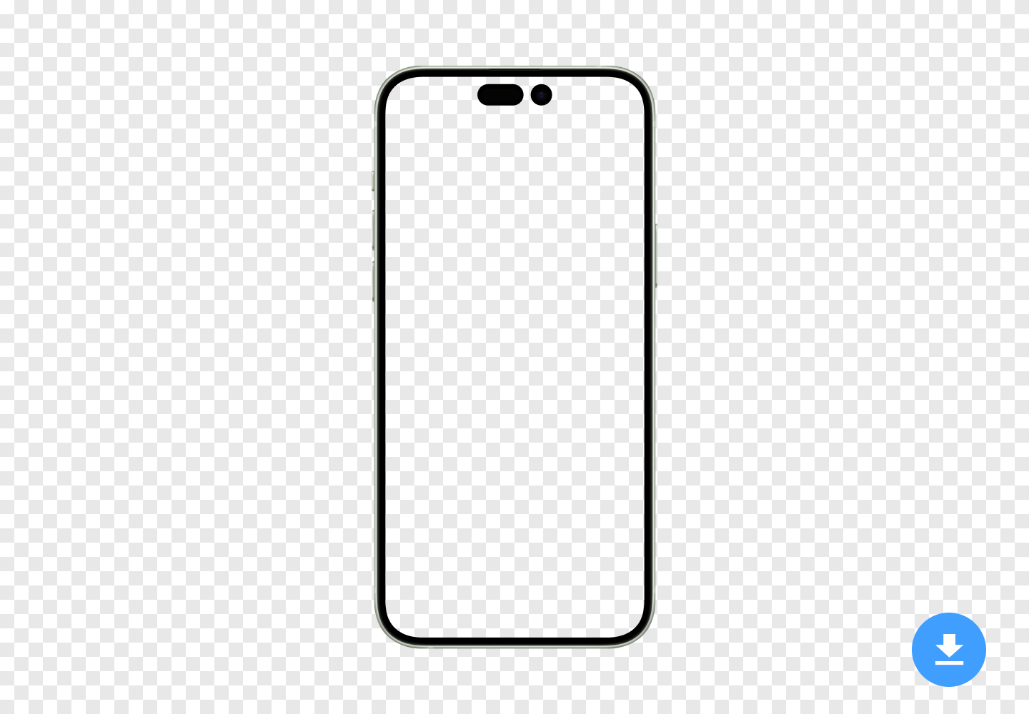Free HD mockup of Apple iPhone 15 (2023) in PNG and PSD image format with transparent background