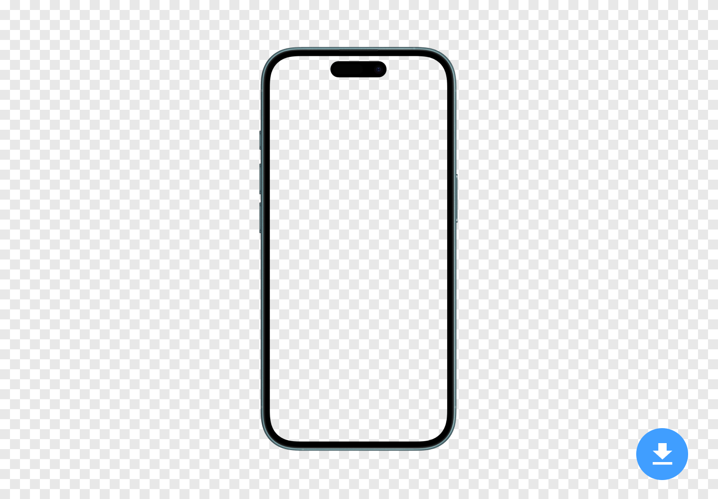 Maqueta HD gratuita de Apple iPhone 16 (2024) en formato de imagen PNG y PSD con fondo transparente