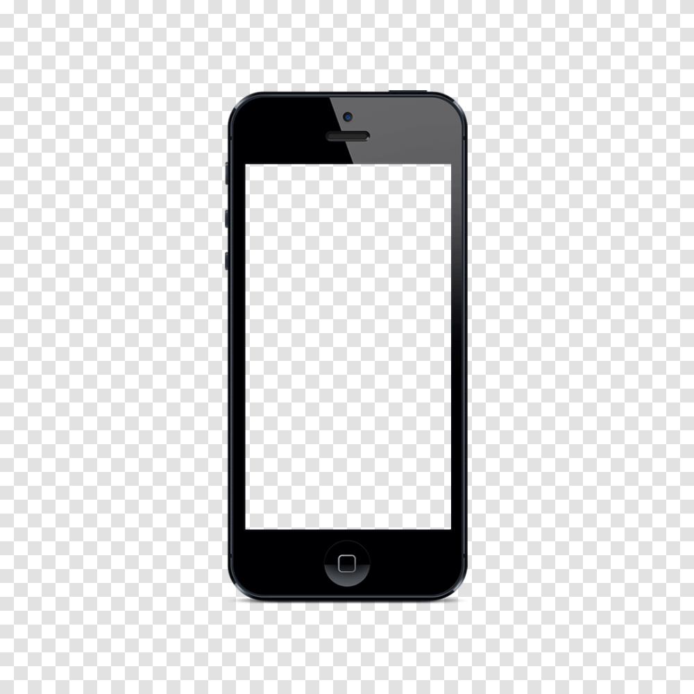 Free HD mockup of Apple iPhone 5 in PNG and PSD image format with transparent background