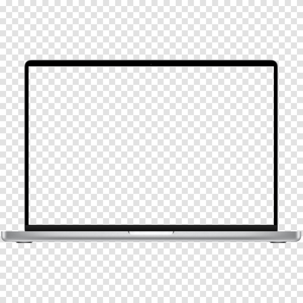 Mockup gratuit de Apple Macbook PRO 16" (2021) en HD au format PNG et PSD avec fond transparent