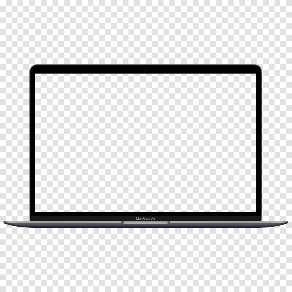 Mockup gratuit de Apple MacBook Air 2020 13" en HD au format PNG et PSD avec fond transparent